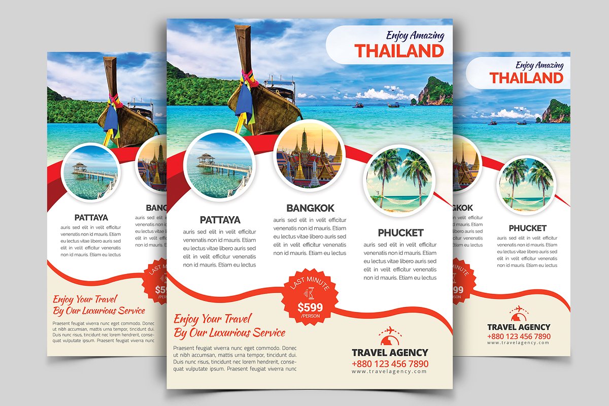 mẫu tờ rơi quảng cáo du lịch Thái Lan